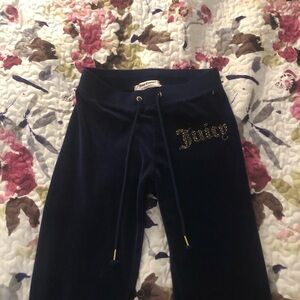 Juicy Couture Dark Blue Joggers with Gold Accents